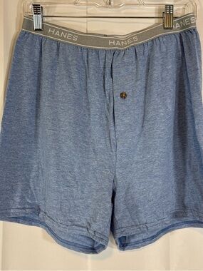 Hanes Men’s 5 pack of Knit Boxer Shorts with Gray Waistband
